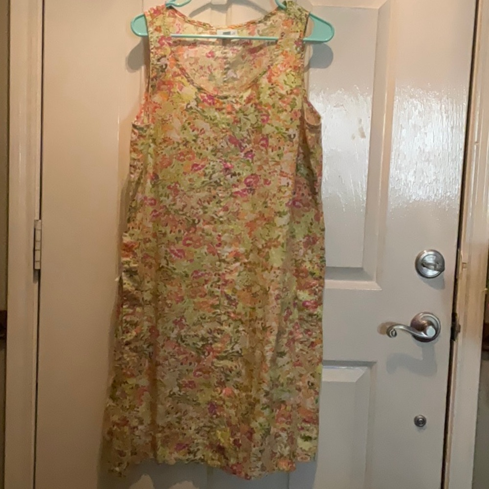 J.Jill sze L Linen Sleeveless Dress